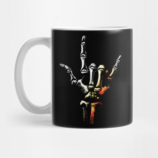 Rock n Roll Skeleton Hand Mug